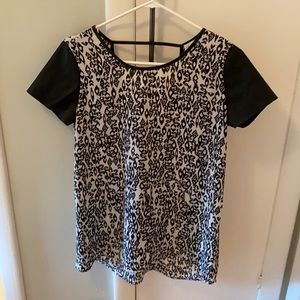 Pleather detail tunic